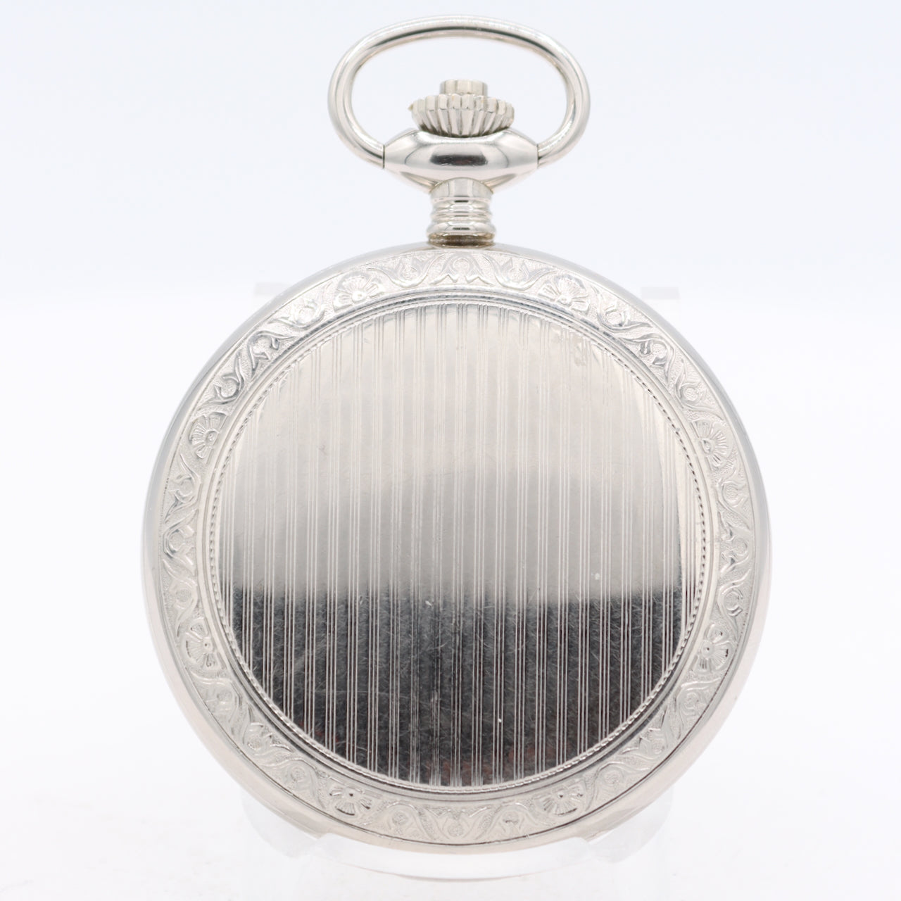 Vintage 49.5mm Tissot 17j Mechanical Hunter Pocket Watch Chrome Plated Swiss