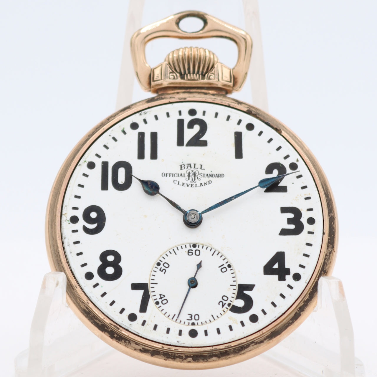 Vintage 18s 1930 Ball 21j Mechanical Railroad Pocket Watch 999P 10k GF USA