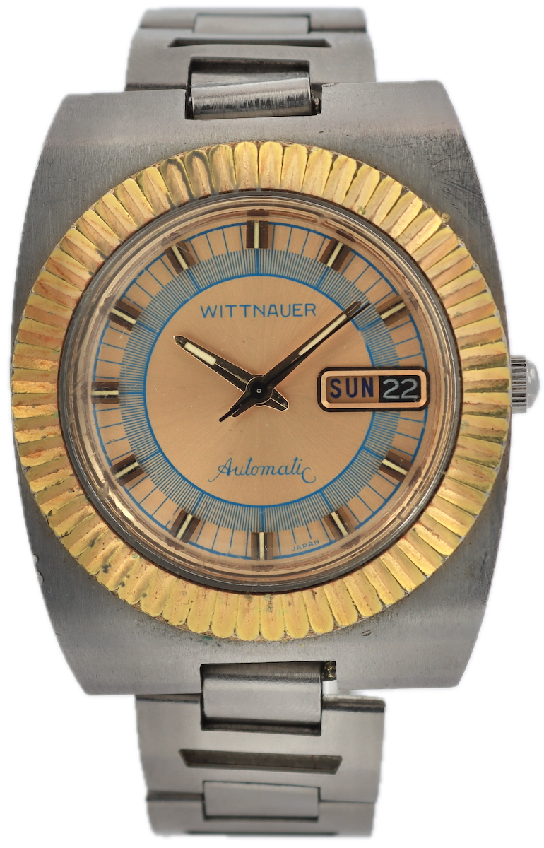 Vintage Wittnauer 1004-W100 Fluted Super Sport Men's Automatic Wristwatch 850N