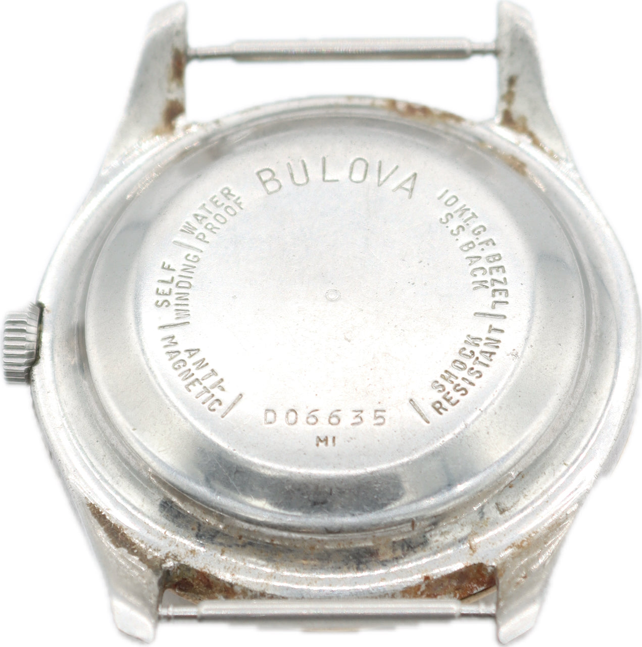 Vintage 33mm 1961 Bulova 30 Jewel Men's Automatic Wristwatch USA Steel & 10k GF
