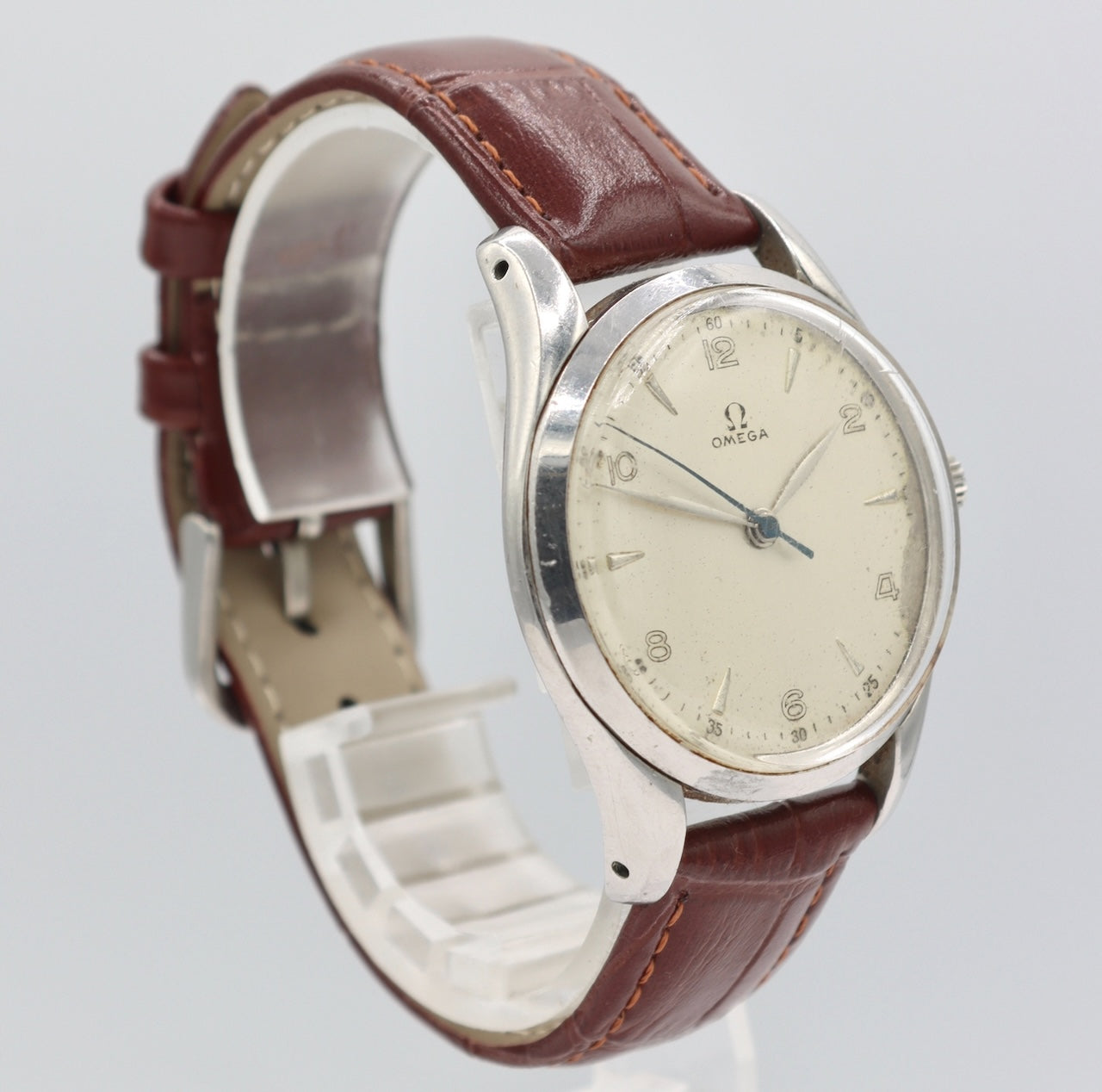 Vintage 36mm Omega 2504-4 Men's Mechanical Wristwatch 280 Swiss Stainless Steel
