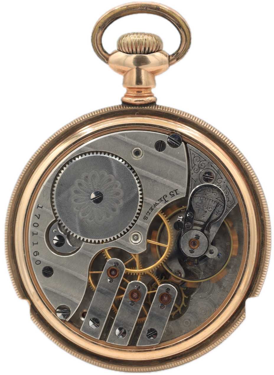 Antique 16s 1904 Illinois Scaled Shield 15 Jewel Pocket Watch 183 20 Year GF