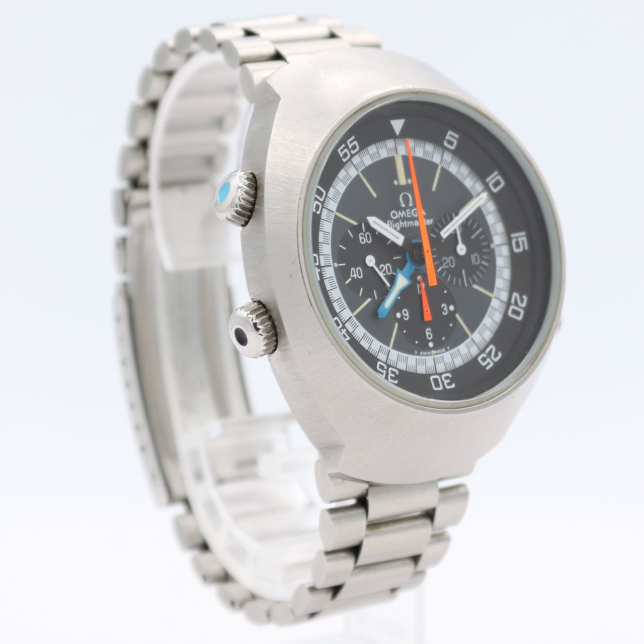 Vintage 1972 Omega 145.036 Flightmaster Men's Chronograph Wristwatch W/Box&Docs