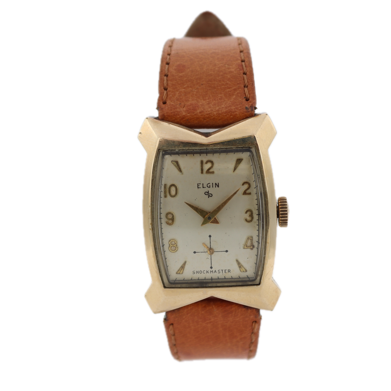 Vintage Elgin 9577 Shockmaster 17j Men's Mechanical Wristwatch 715 10k RGP