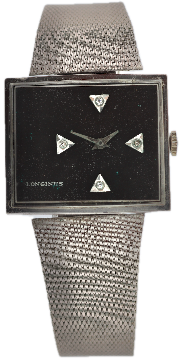 Vintage Longines 3219-428 Asymmetric Diamond Men's Mechanical Wristwatch 428