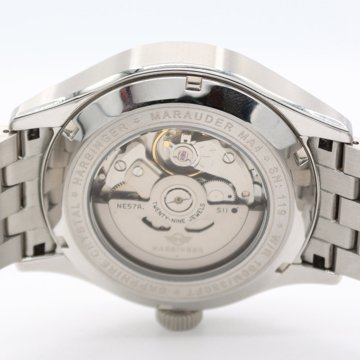 42.5mm Harbinger Marauder Men's Automatic Wristwatch Steel Power Reserve W/Box
