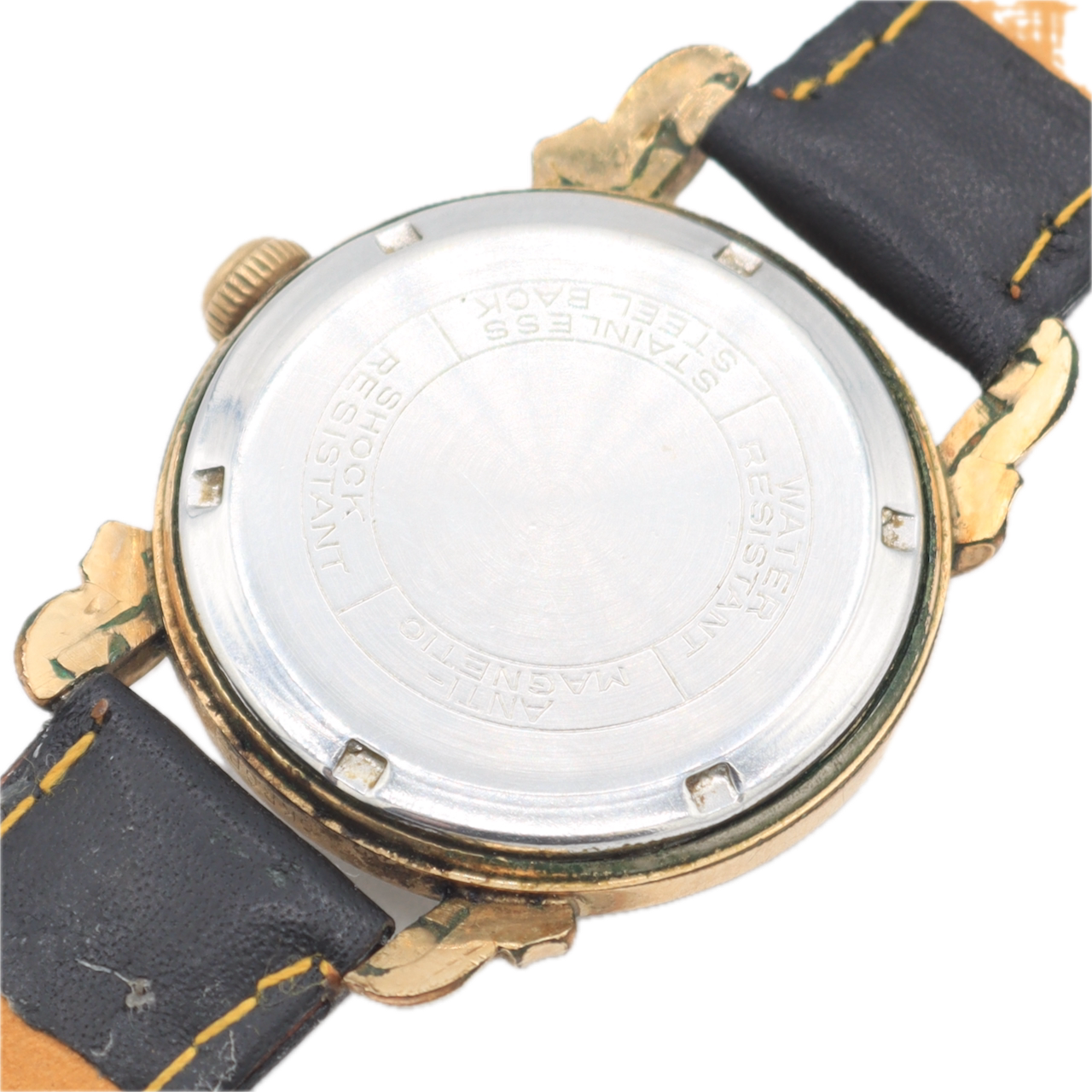 Vintage Hampden Deco Lugs Men's Mechanical Wristwatch 7799 Steel & 10k RGP