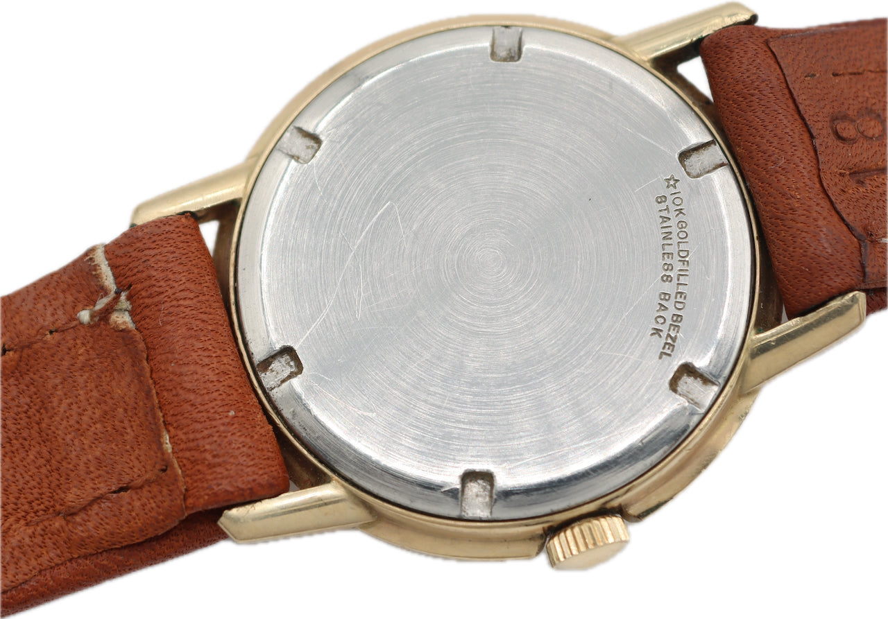 Vintage 33mm Wittnauer 2318 Men's Mechanical Wristwatch 11SSG 10k Gold Filled