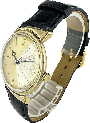 Vintage Hamilton T-403 Shark Fin Men's Automatic Wristwatch 663 10k GF Running