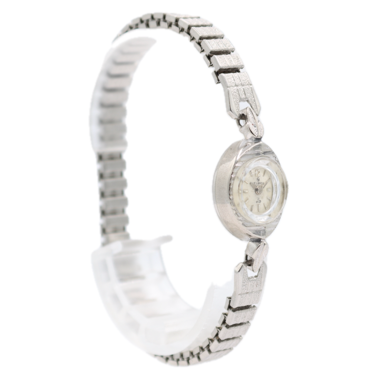 Vintage Helbros Cocktail Men's Mechanical Wristwatch Elgin 316 Chrome Plated