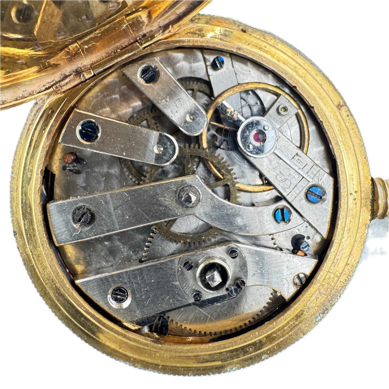 Antique 6s The European Watch Cylinder Escapement Hunter Pocket Watch Swiss