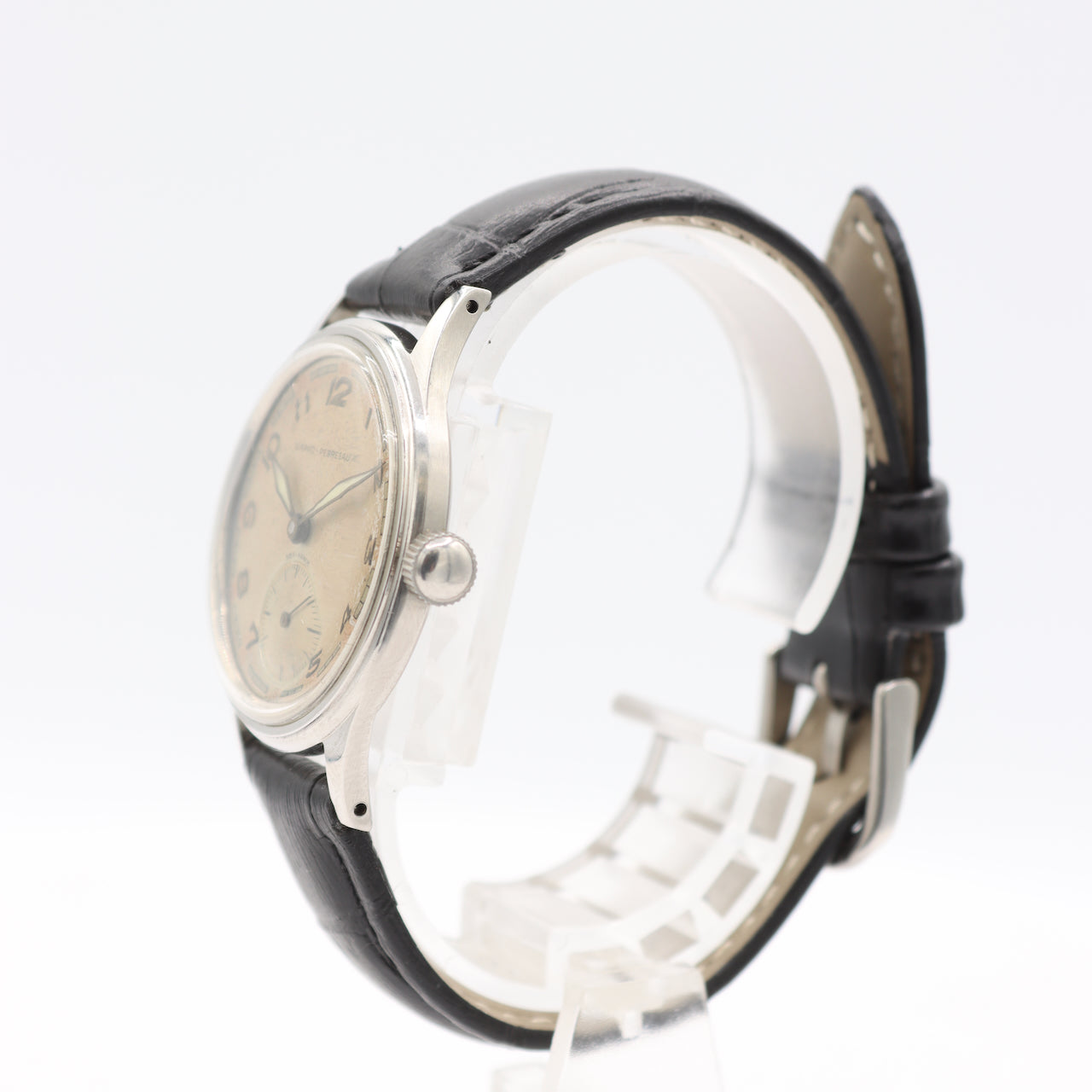 Vintage 32mm Girard Perregaux Sea Hawk Military Style Men's Wristwatch Steel