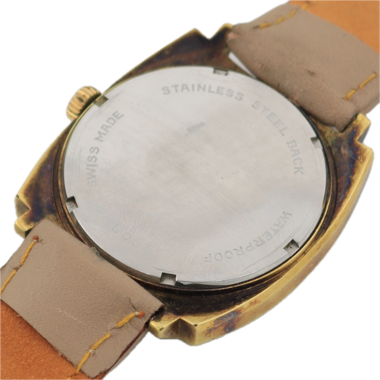 Vintage Dugena 2408 Monza Sunburst Men's Mechanical Wristwatch 986 Gold Tone