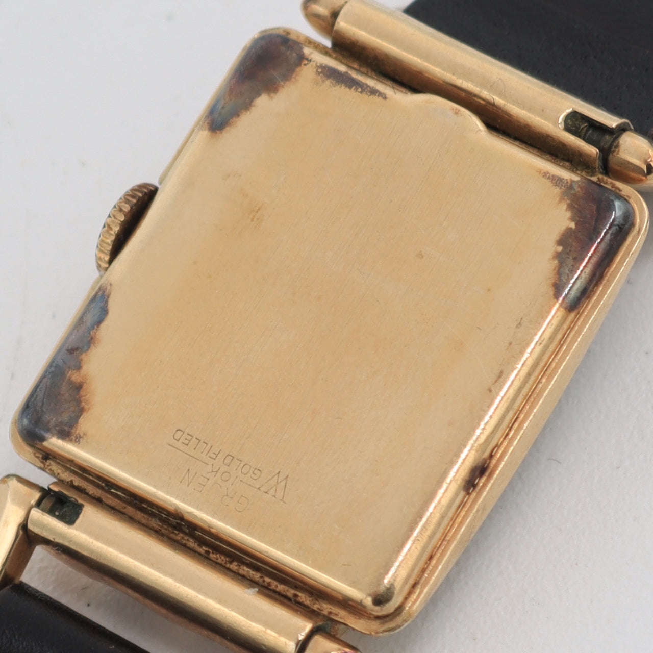 Vintage Gruen 335-558 Black Zephyr Men's Mechanical Wristwatch 335 Swiss 10k GF