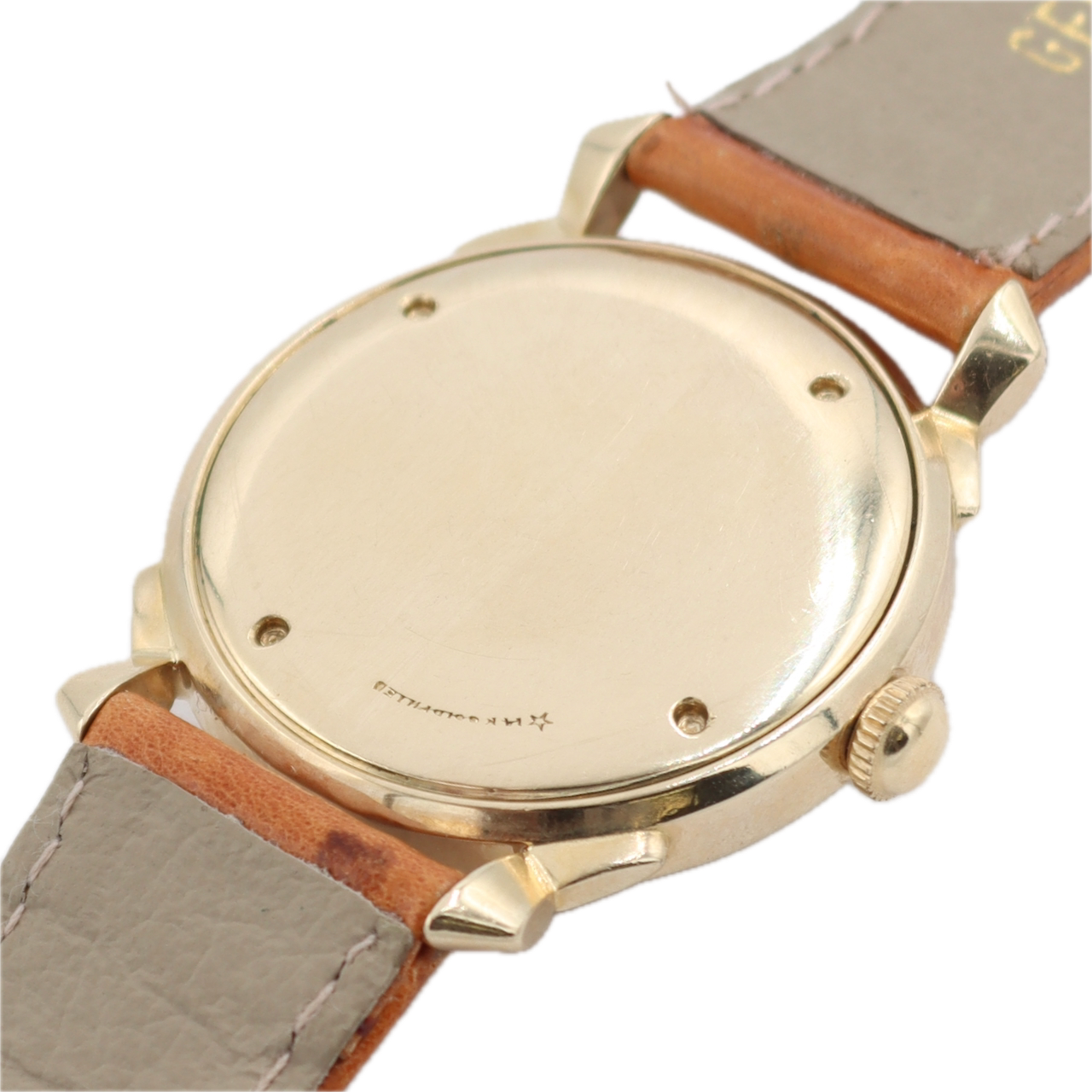 Vintage Lord Elgin 4875 Shockmaster Concentric Dial Men's Wristwatch 688 14k GF