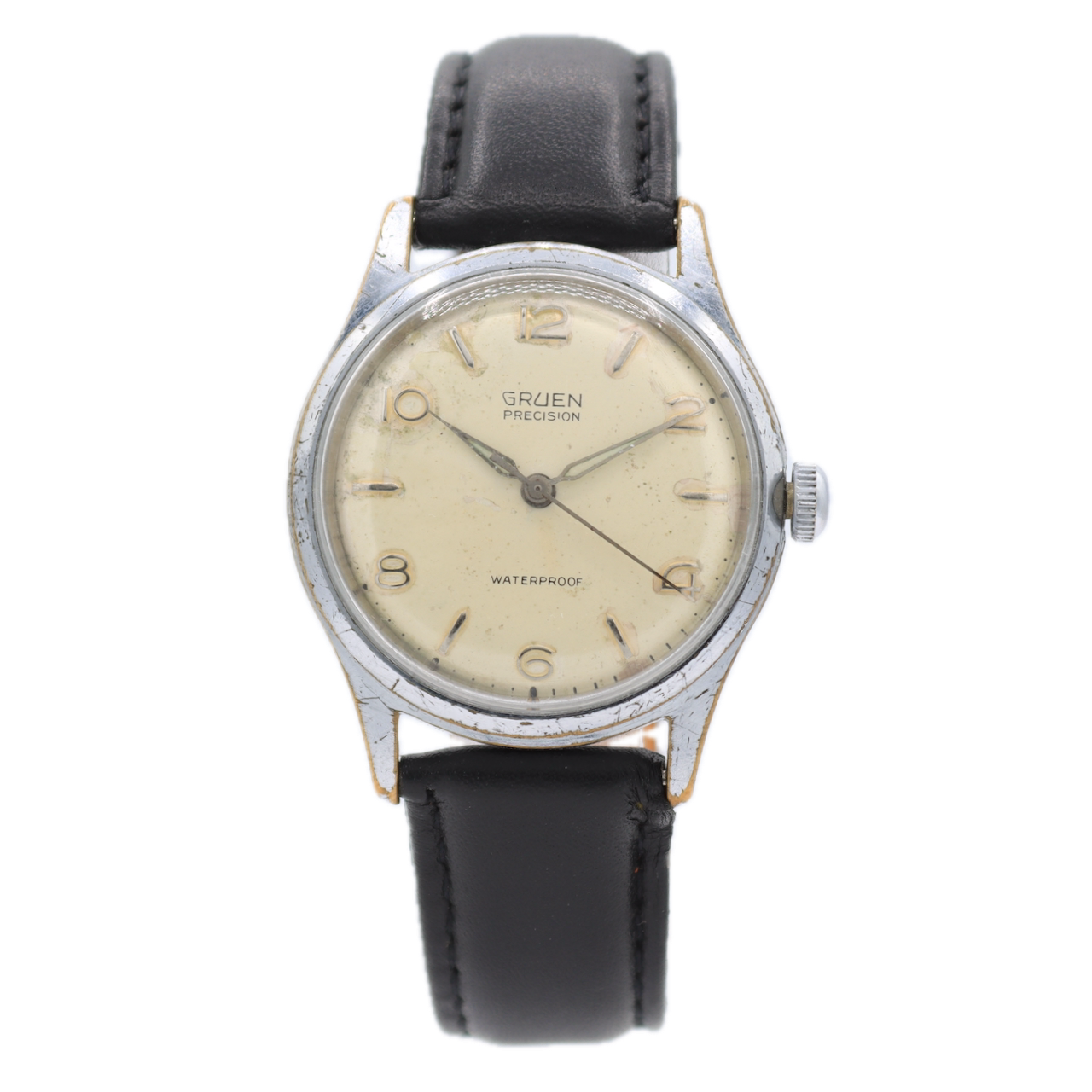 Vintage 34mm Gruen 17j Men's Mechanical Wristwatch A. Schild 1686 Swiss