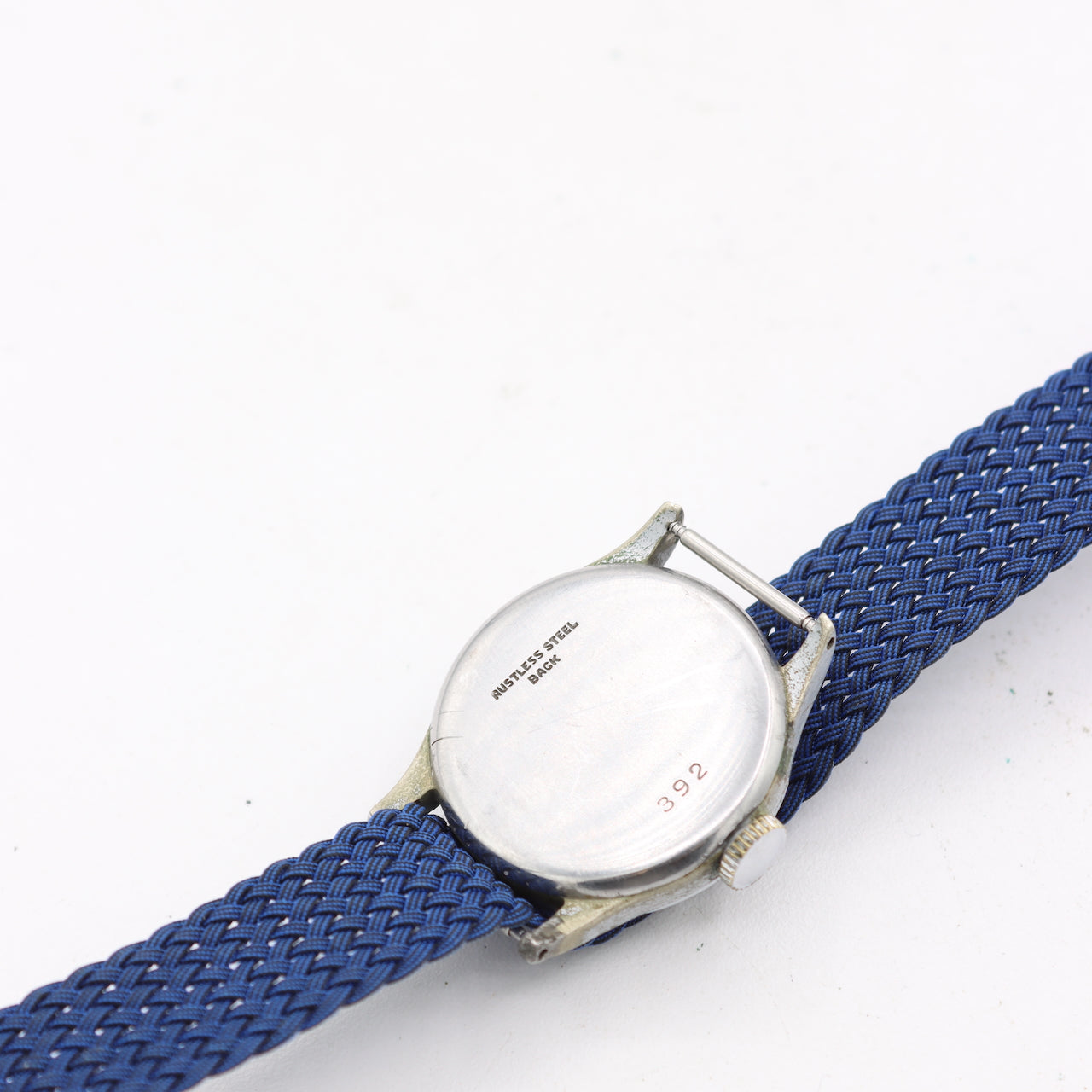 Vintage Liban 392 Date Pointer Men's Mechanical Wristwatch Chrome w Black Dial