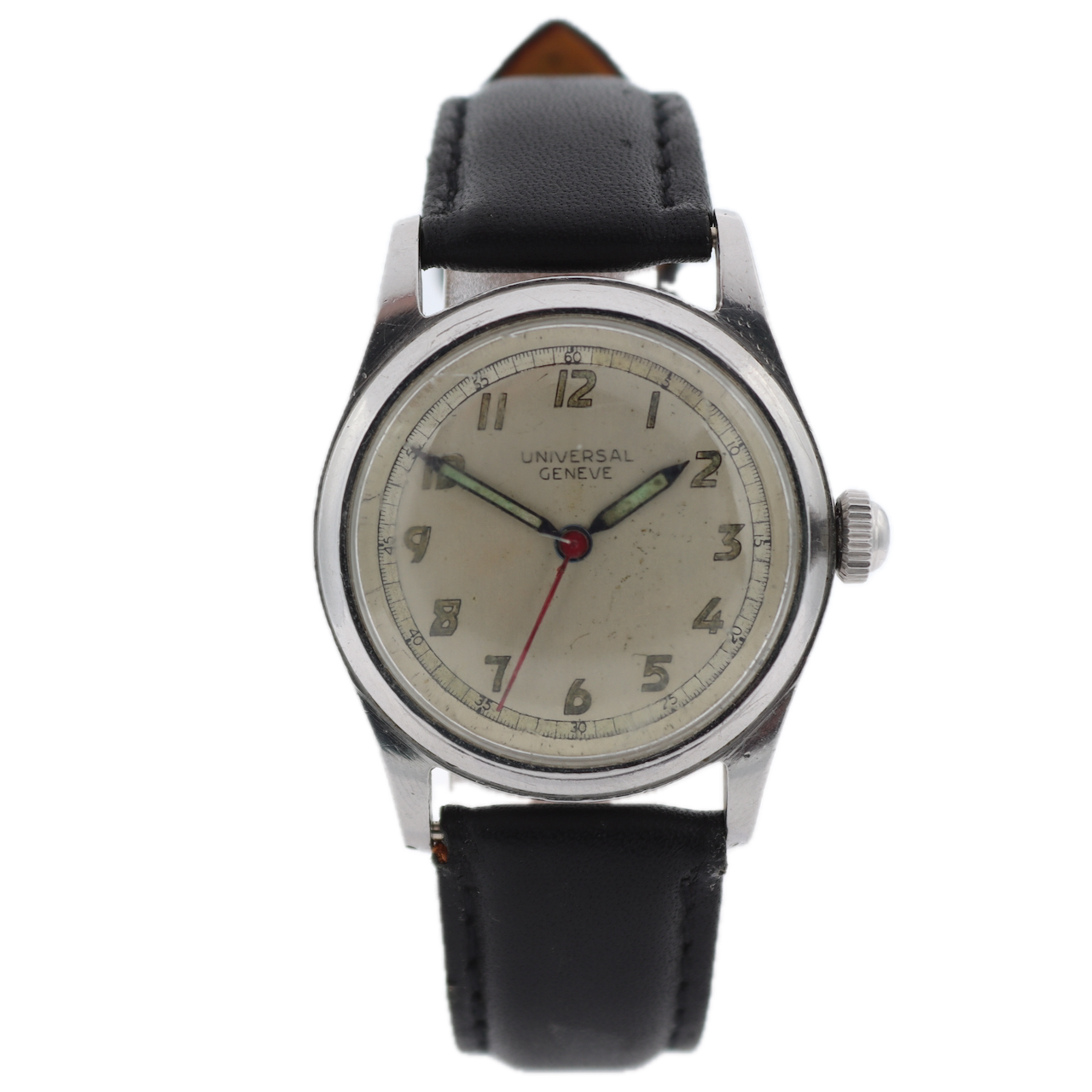 Vintage Universal 20711 Military Men's Mechanical Wristwatch 263 Swiss Steel