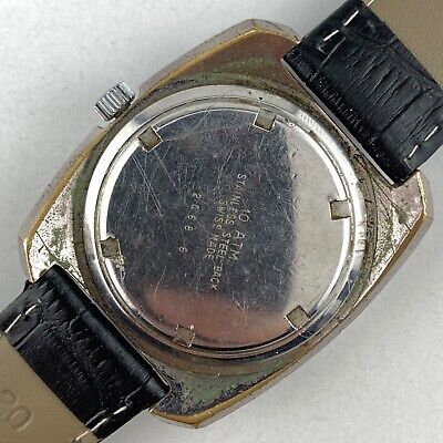Vintage Rodania 25 Jewel Mens Automatic Wristwatch AS 1913 Steel Blue Dial Diver