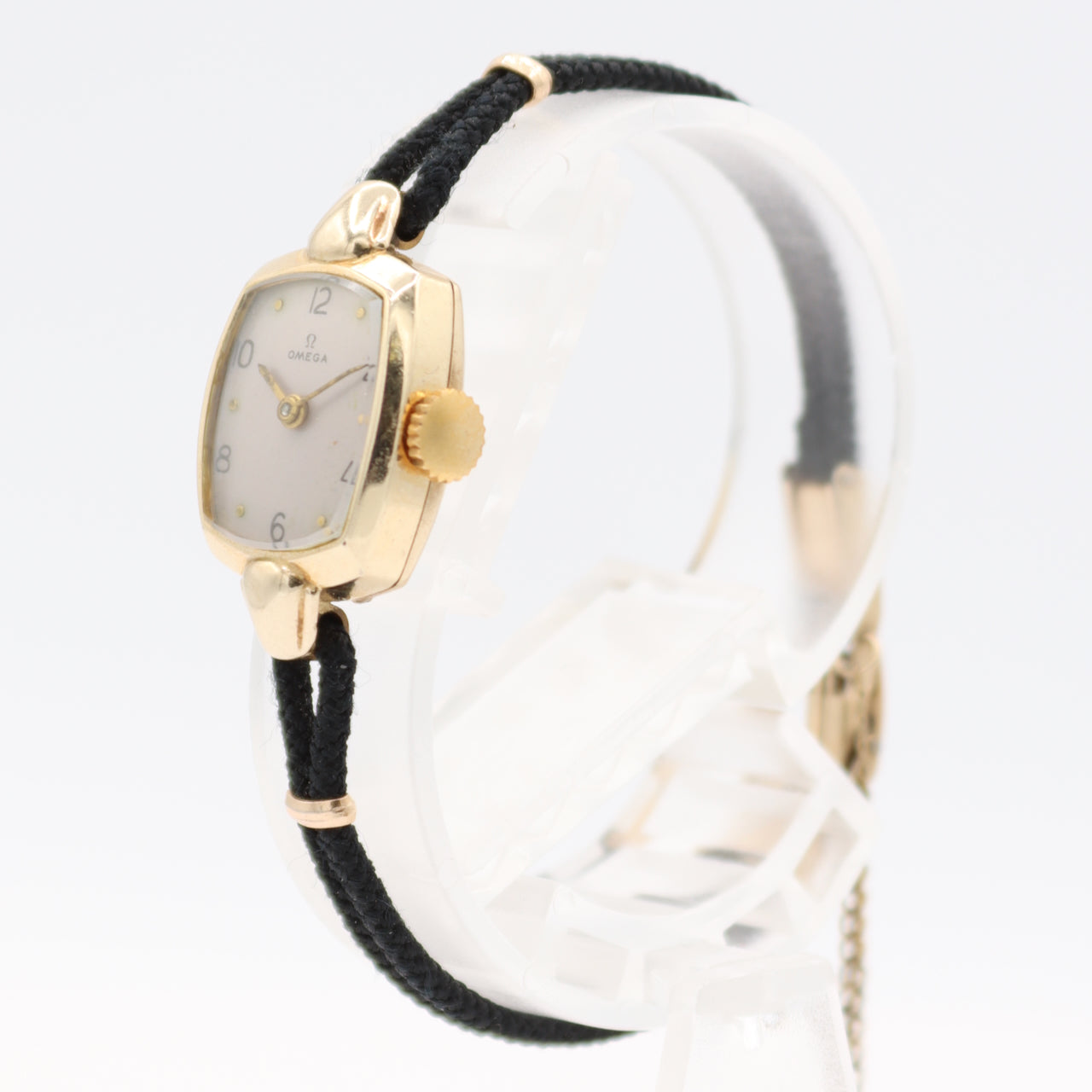 Vintage 15.5mm 1947 Omega Cocktail 17J Ladies Mechanical Wristwatch Swiss 14k GF