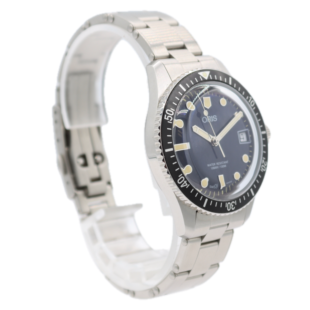36mm Oris 7747 Divers Sixt Five Men's Automatic Wristwatch 733 Swiss Steel Blue