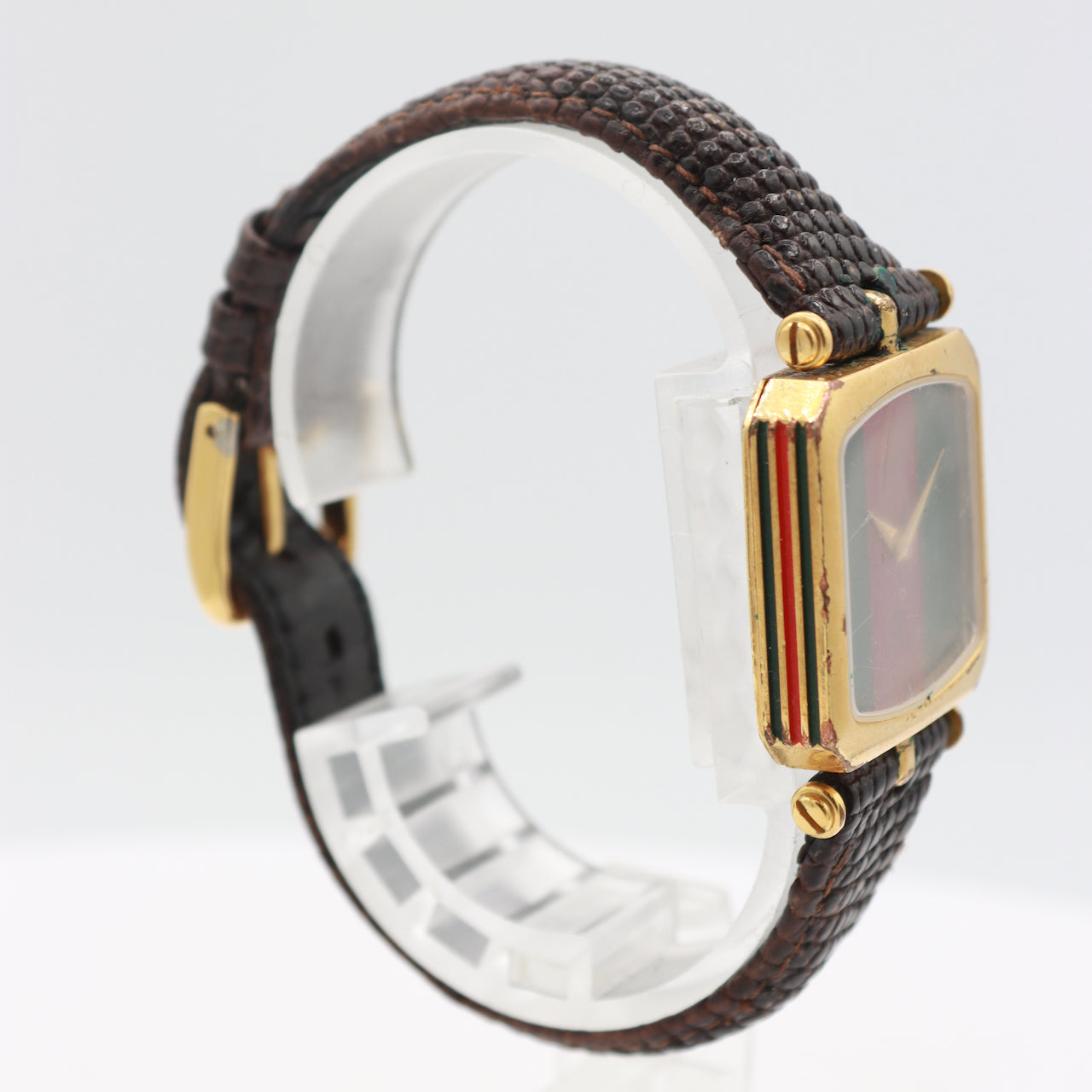 Vintage Gucci Sherry Line Ladies Quartz Wristwatch Swiss 18k Gold Plated