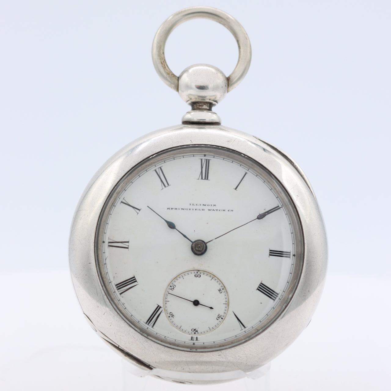Antique 18s 1873 Illinois 4oz 7J Key Wind Pocket Watch Mason Coin Silver USA