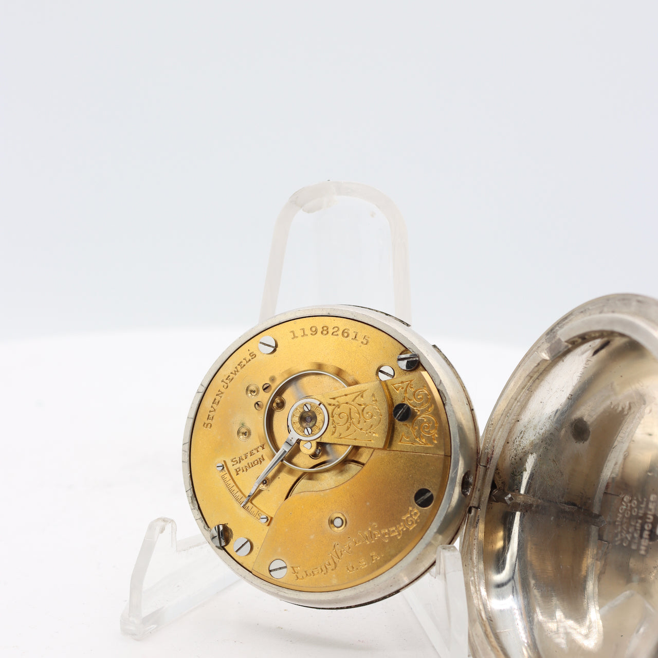 Antique 18s 1905 Elgin Swingout Mechanical Pocket Watch 294 Silver Filled USA