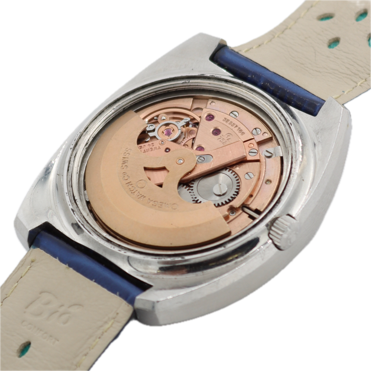 Vintage Omega 166.111 Seamaster Men's Automatic Wristwatch Steel Spanish Day