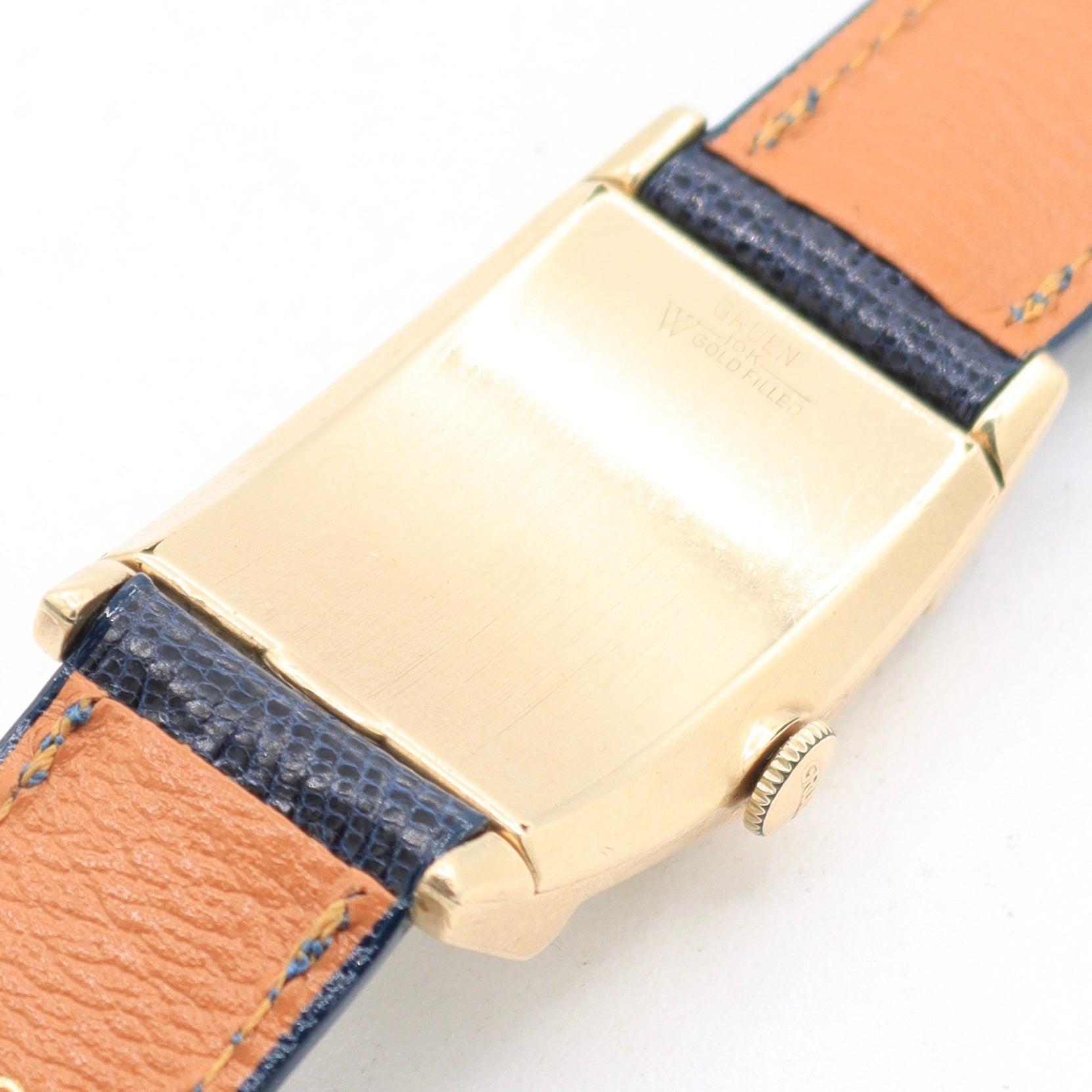 Vintage 23mm Gruen 370 662 Curvex Men's Mechanical Wristwatch Swiss 10k GF