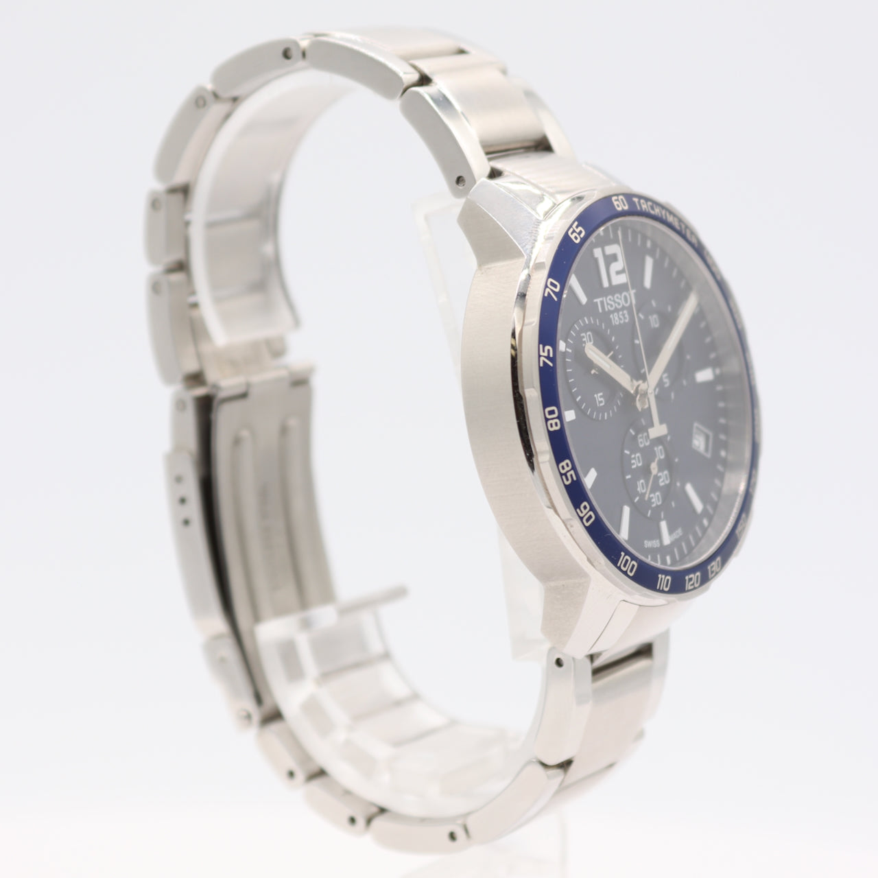 42mm Tissot Quickster Blue Men's Quartz Chronograph Wristwatch Steel With Box