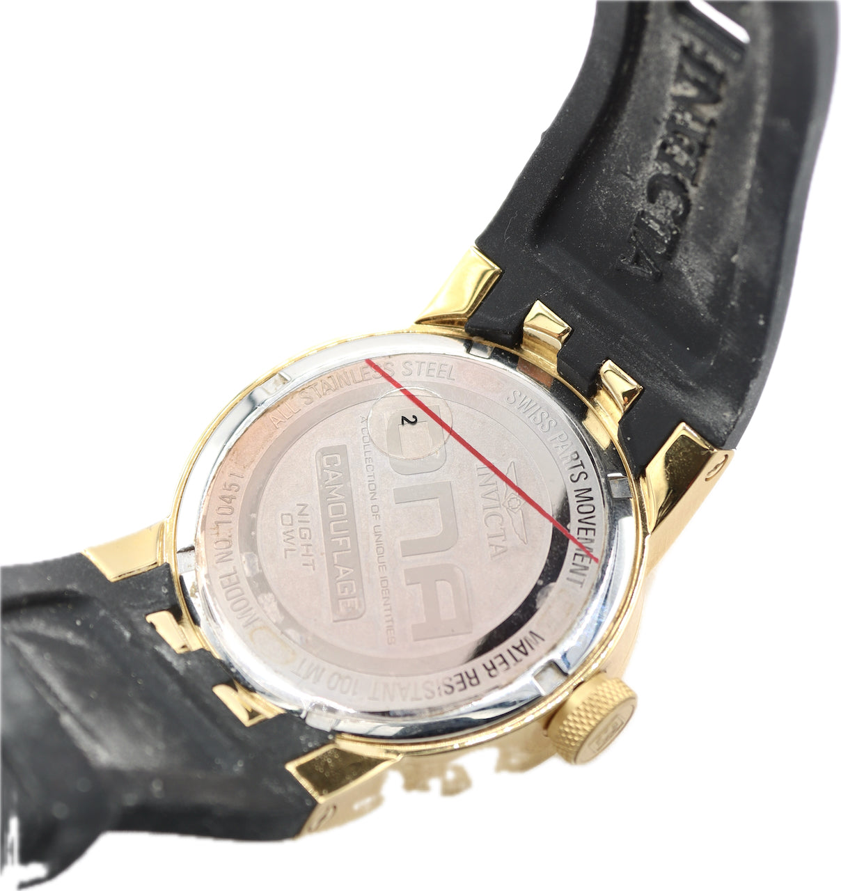 46mm Invicta 10451 DNA Men's Quartz Wristwatch 515 Swiss Stainless Steel