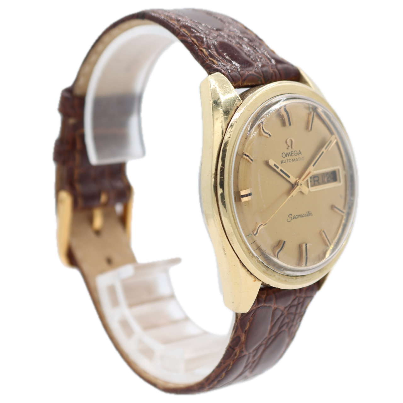 Vintage 1969 Omega 166.032 Seamaster Day Date Men's Automatic Wristwatch 750