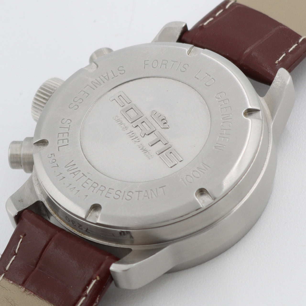 Fortis 597.11.141.1 Flieger Men's Chronograph Wristwatch ETA 7750 Swiss S.Steel