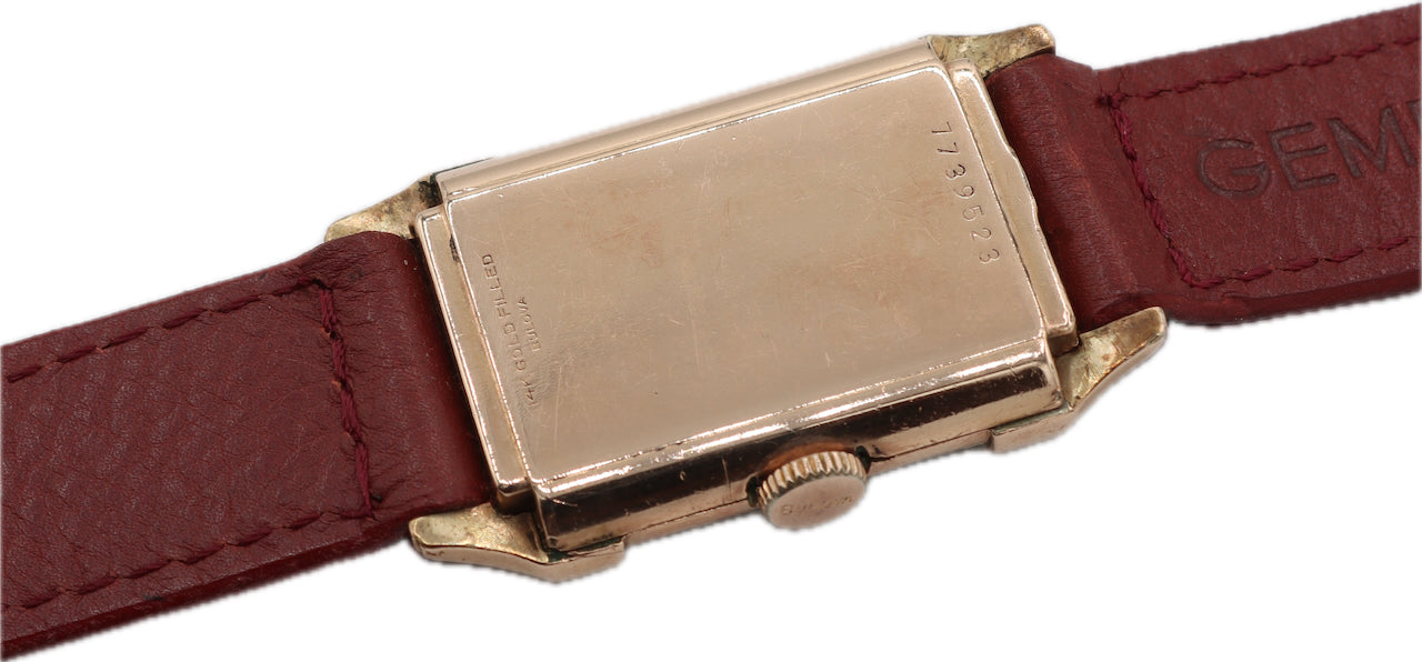 Bulova American Eagle Men's Mechanical Wristwatch 7AK USA 14k Pink Gold Filled