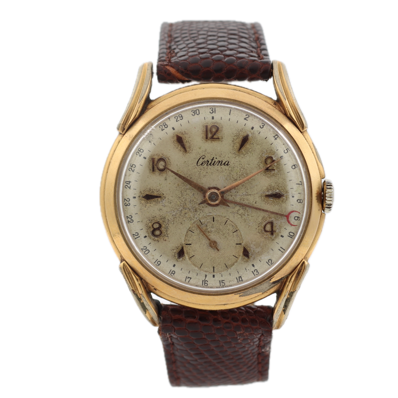 Vintage Certina Date Calendar Men's Mechanical Wristwatch KF 320 Swiss Gold Tone
