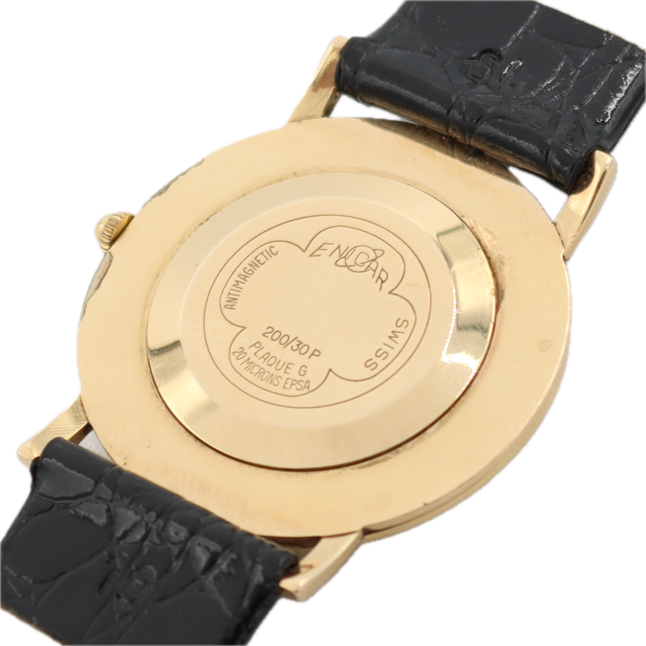 Vintage 33mm Enicar Ultrasonic 17j Men's Mechanical Wristwatch Gold Plated Thin