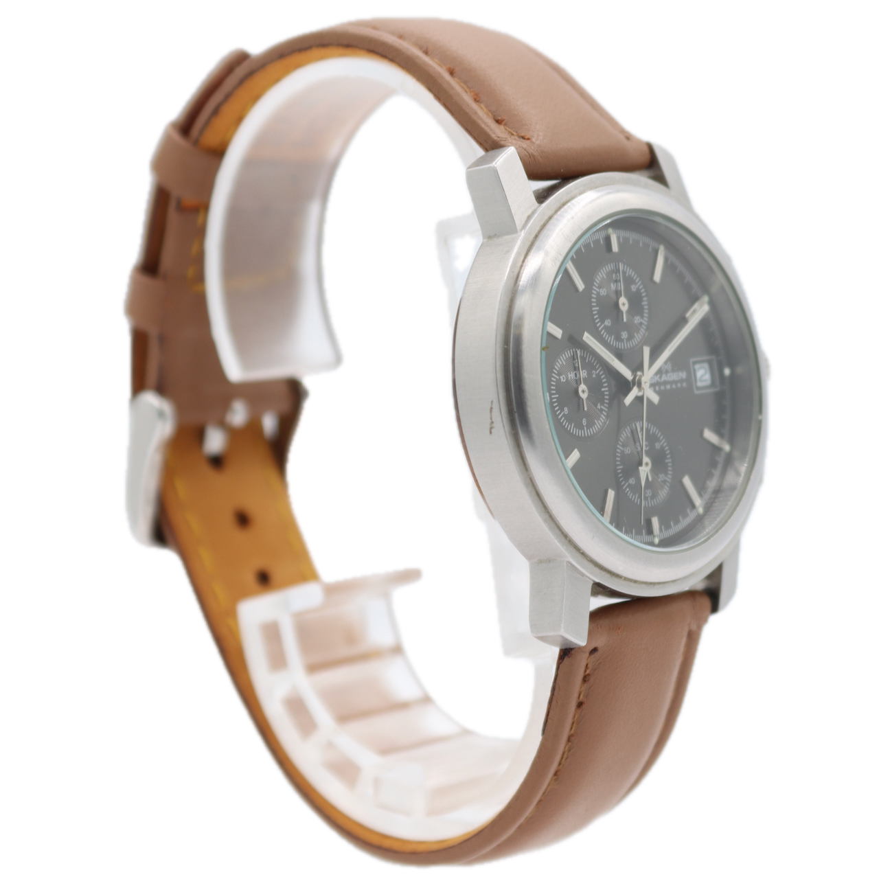 36mm Skagen 24USLM Ultra Slim Men's Quartz Chronograph Wristwatch Japan Steel