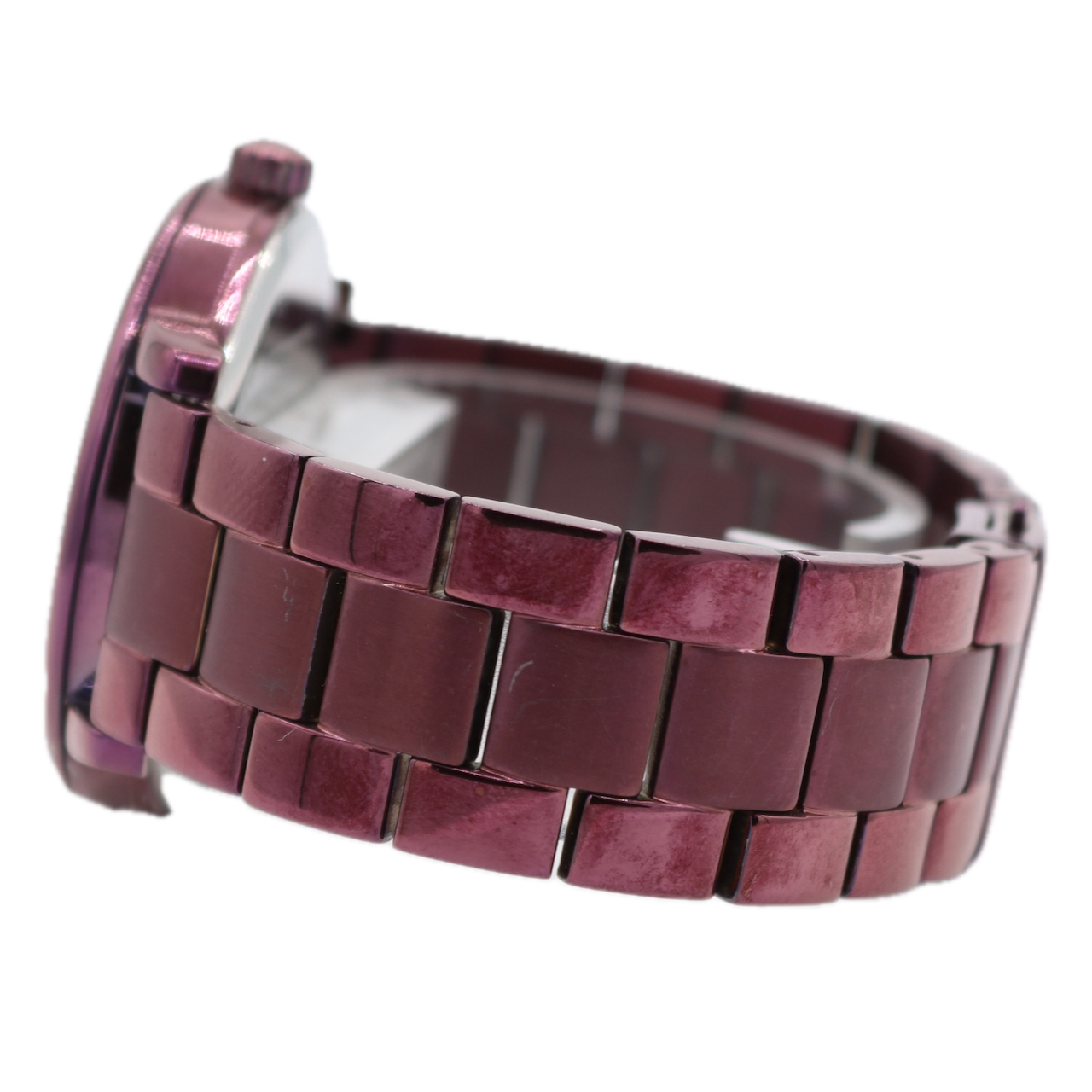 Vintage 36mm Coach CA.113.7.34.1505 Purple Dial Men's Quartz Wristwatch Steel