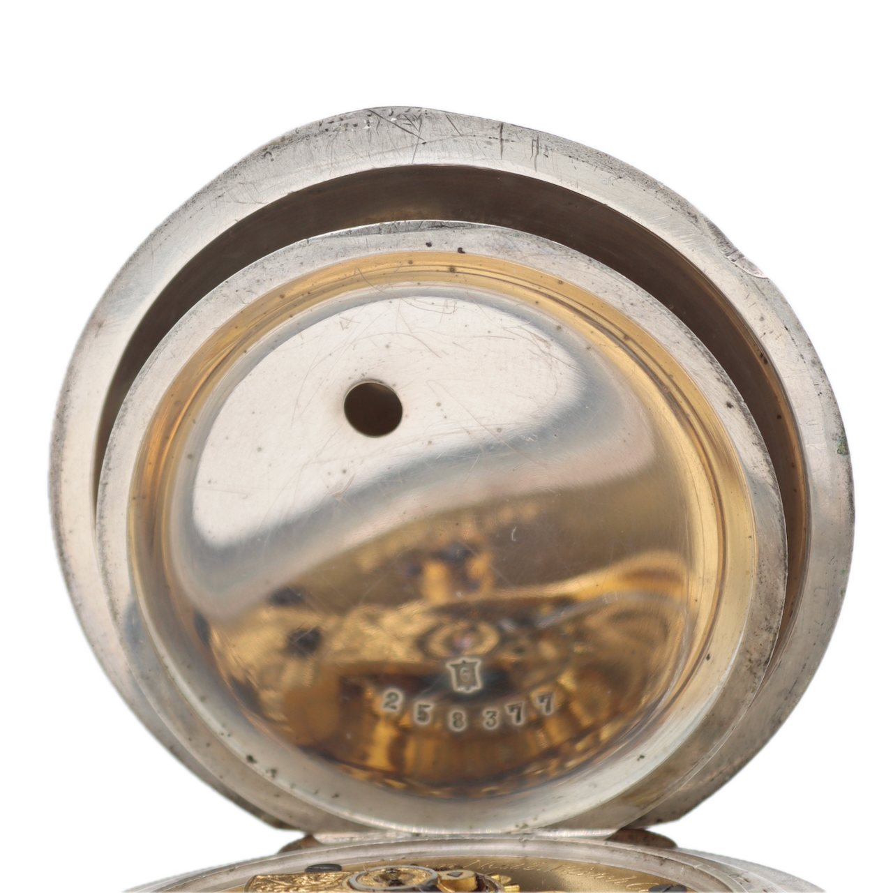 Antique 1884 Elgin 6 Ounce 11J Key Wind Hunter Pocket Watch 13 Coin Silver