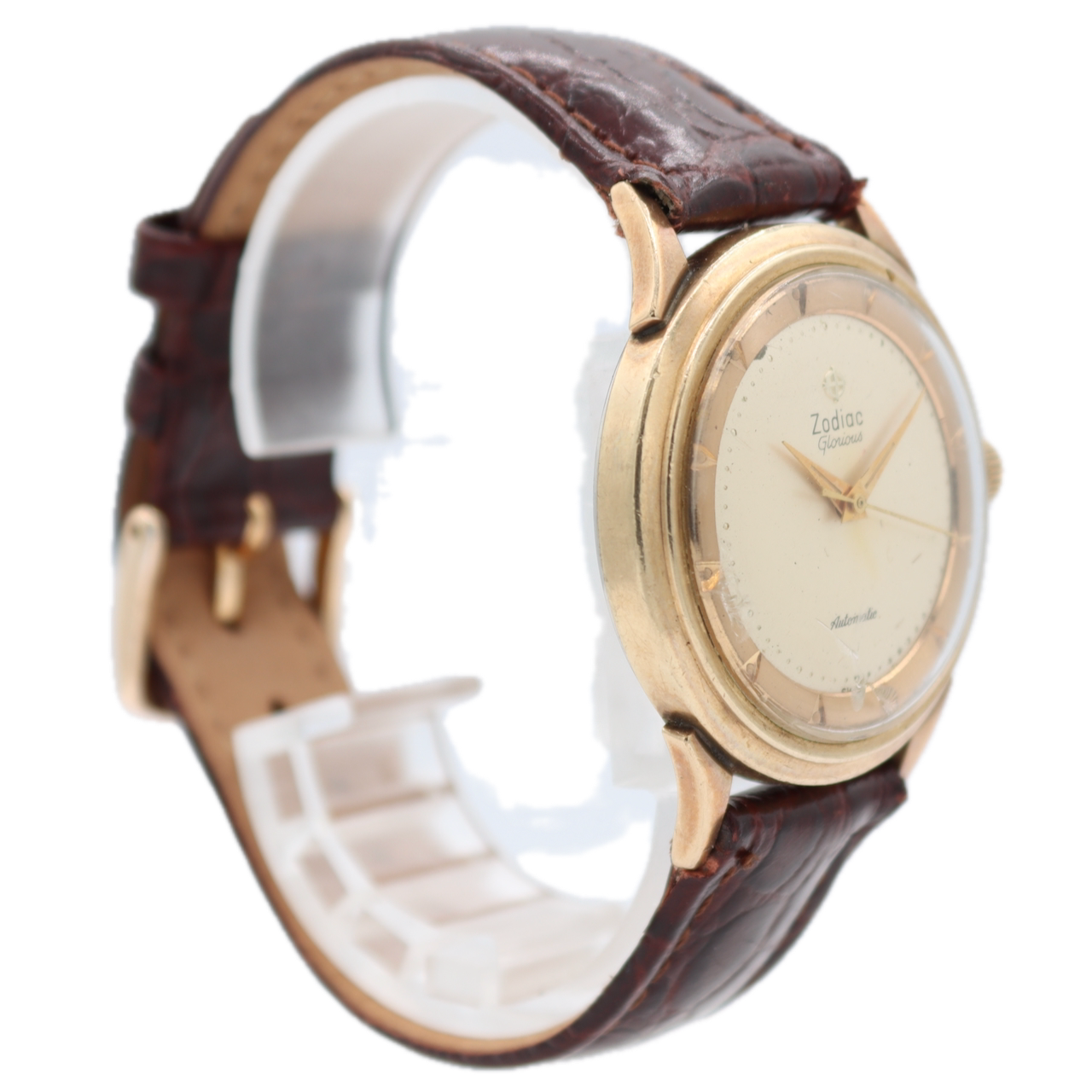 Vintage Zodiac Glorious Men's Automatic Wristwatch A.Schild 1424N Swiss 10k GF