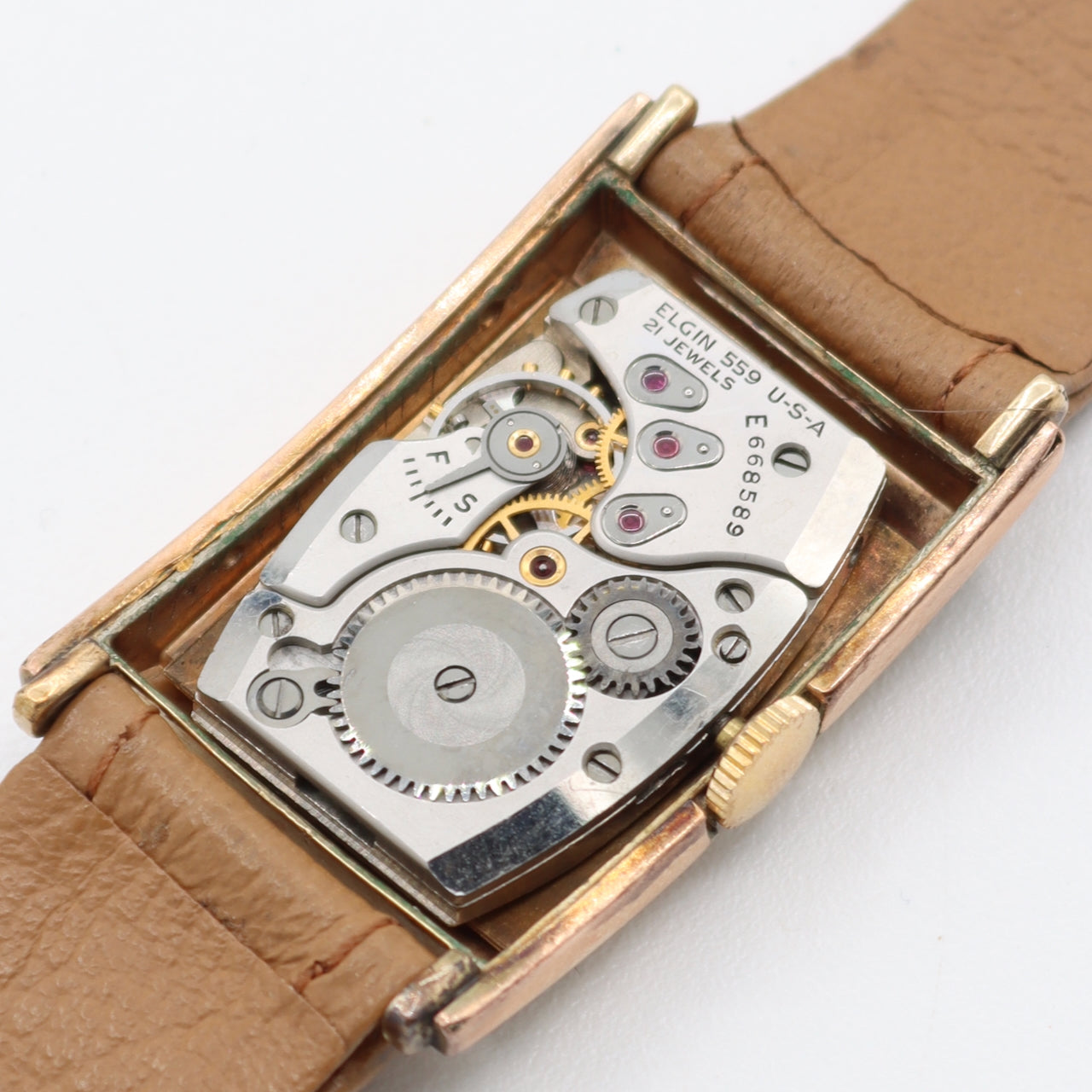 Vintage 22.5mm Lord Elgin 21 Jewel Men's Mechanical Wristwatch 559 USA 14k GF