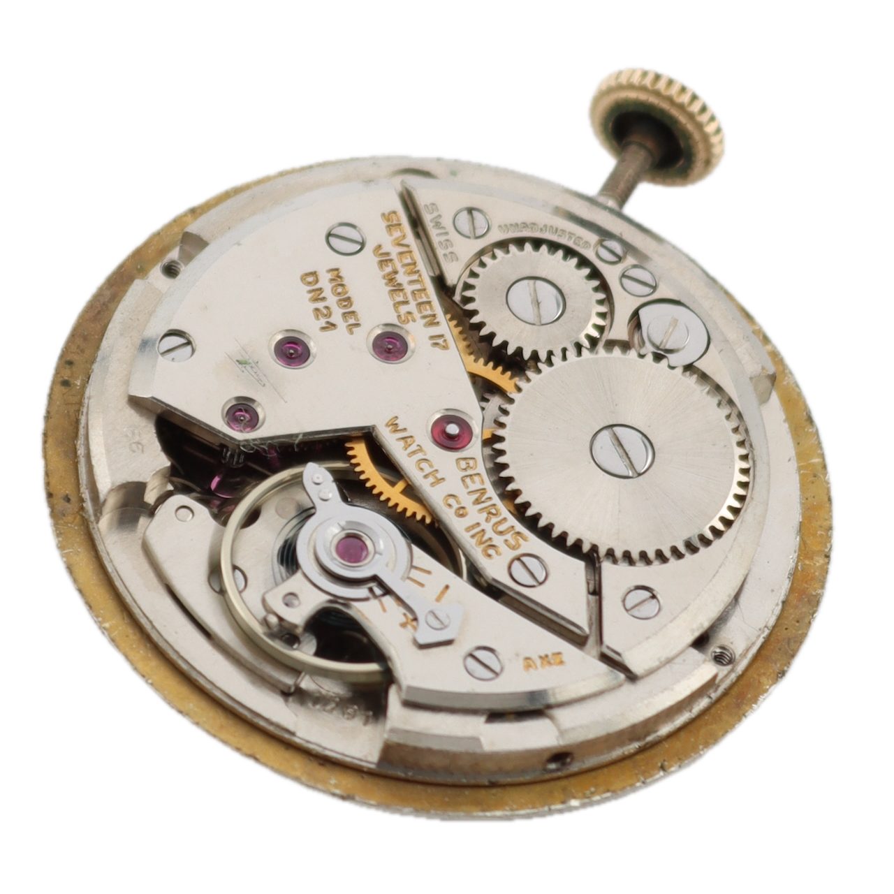 Vintage 34mm Benrus DN21 17 Jewel Men's Mechanical Wristwatch 1281 Swiss 10kRGP