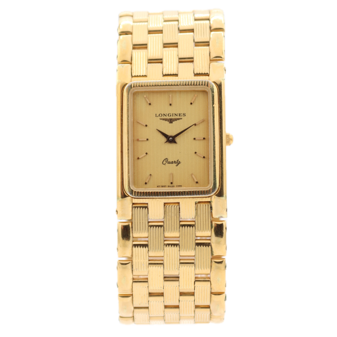 Vintage 24.5mm 1980 Longines Men's Quartz Wristwatch Swiss Gold Tone With Box