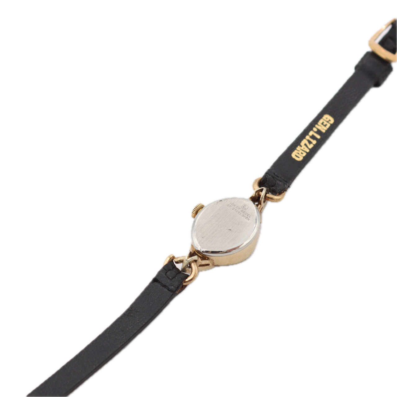 Vintage Glycine Fancy Lugs Ladies Mechanical Wristwatch Steel & 10k GF