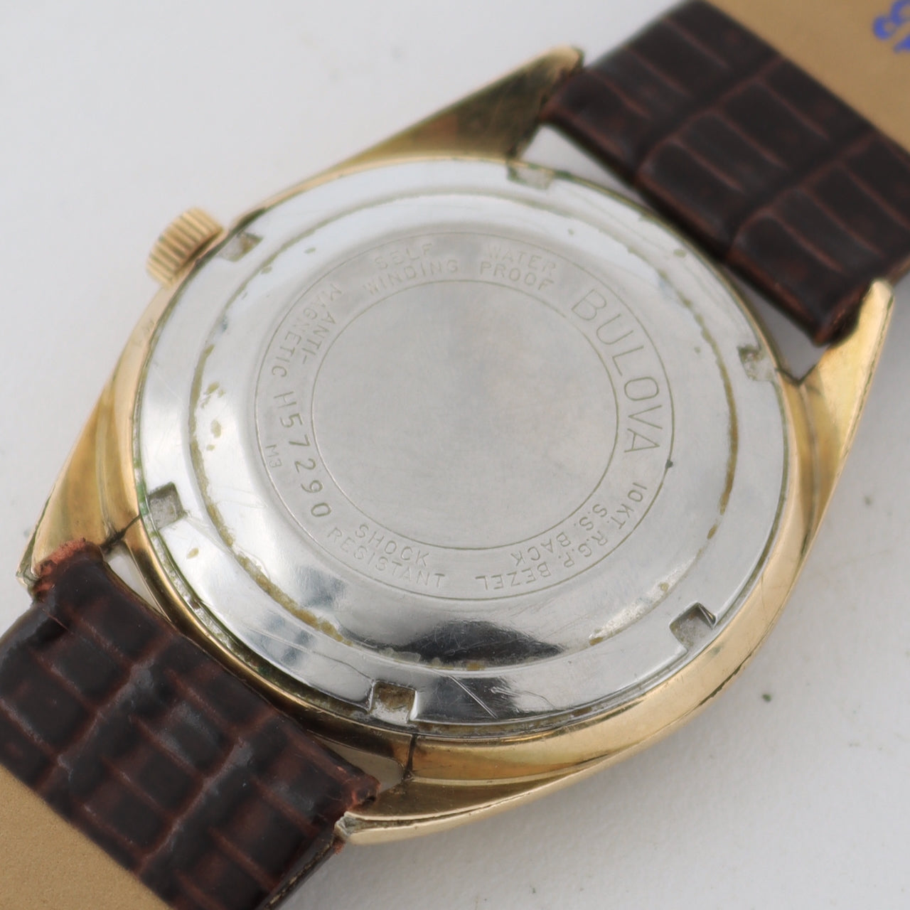 Vintage 33mm Bulova 30 Jewel Men's Automatic Wristwatch 10BZAC Steel & 10k RGP