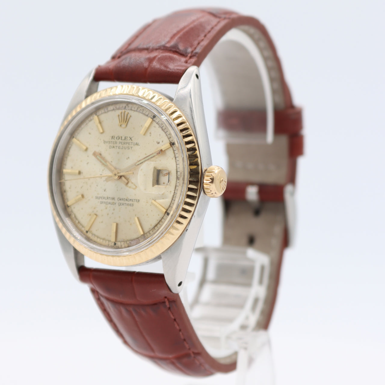 Vintage 1964 Rolex 1601 Datejust Men's Automatic Wristwatch Steel & Gold W/Box