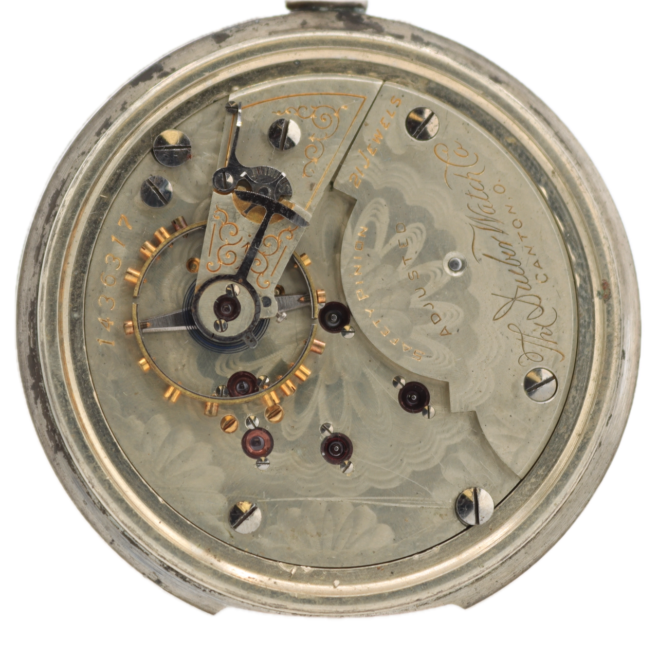 Antique 18s 1900 Hampden 21 Jewel Mechanical Railroad Pocket Watch Dueber