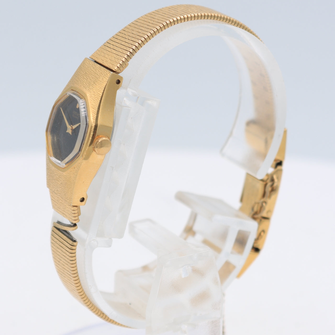 Vintage Seiko 2C20-6510 Octagonal Ladies Quartz Wristwatch Japan Gold Tone
