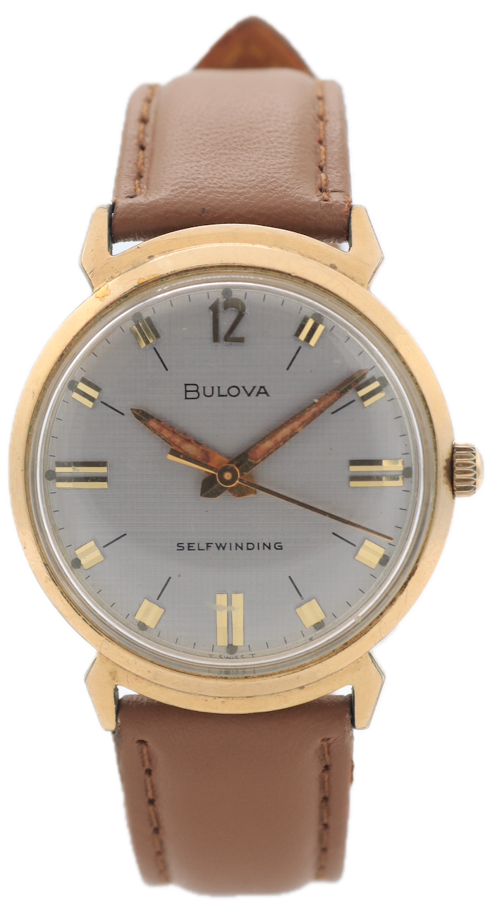 Vintage 1965 Bulova 2385 Linen Dial Men's Automatic Wristwatch 11 ALAC Swiss